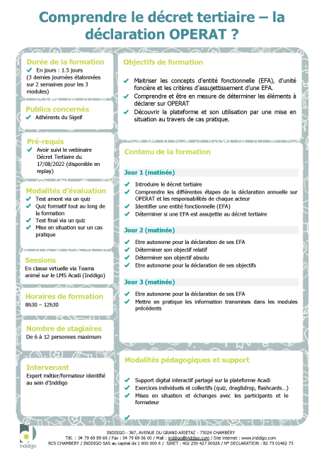 Fiche programme SIGEIF